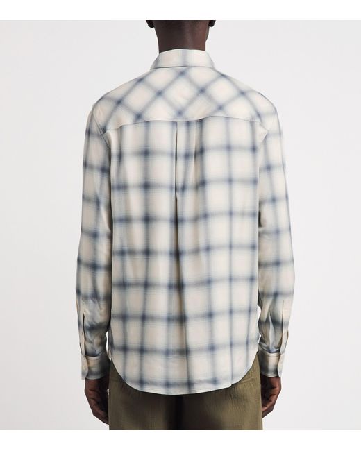 Jonathan Simkhai White Plaid Rennick Shirt for men