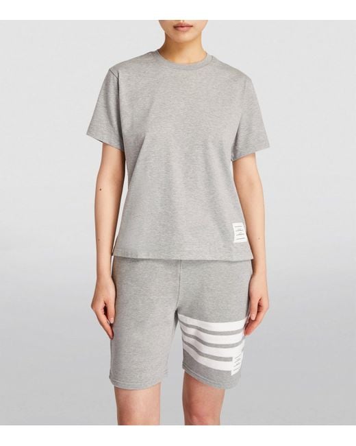 Thom Browne Gray Name Patch T-Shirt