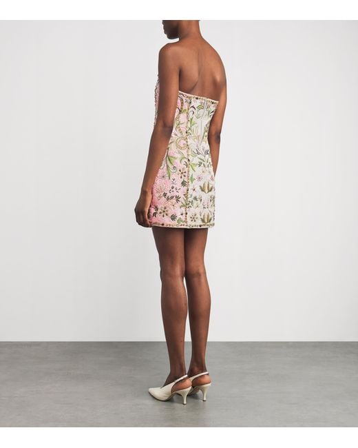Alice + Olivia Multicolor Embellished Katia Mini Dress
