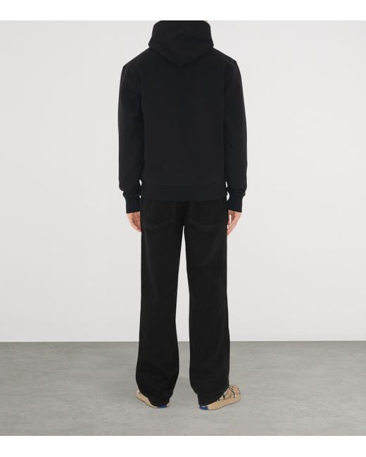 Burberry Black Check Label Hoodie for men
