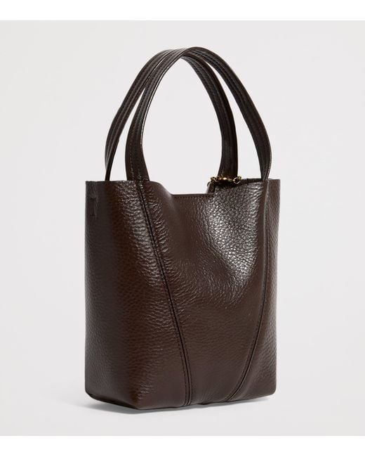 Chloé Brown Small Calfskin Spin Tote Bag