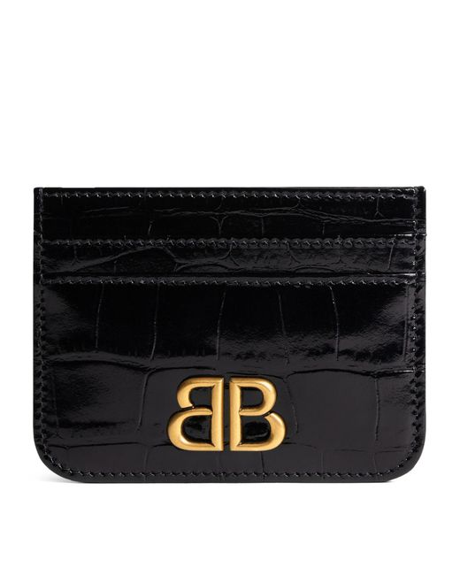 Balenciaga Black Leather Monaco Card Holder