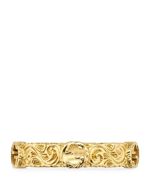 Gucci Metallic Yellow Gold Interlocking G Ring