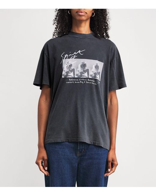 Anine Bing Black Graphic Ashton T-Shirt