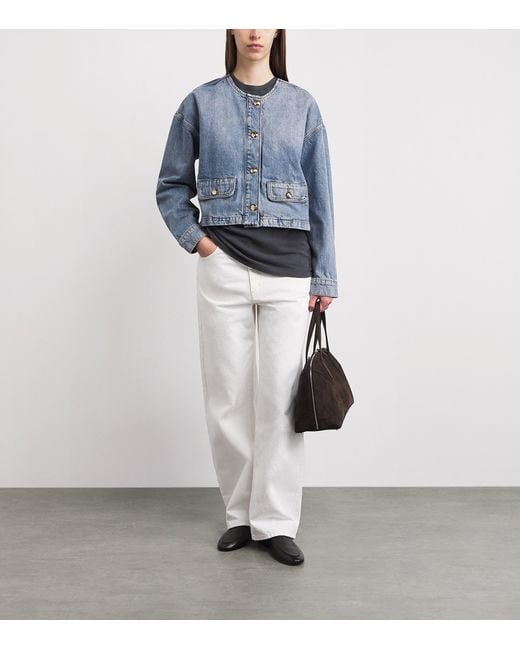 Anine Bing Blue Blanche Denim Jacket