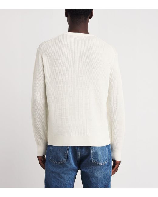 Studio Nicholson White X Aaron Levine Merino-Cashmere Portland Sweater for men