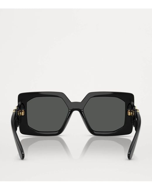 Versace Black Acetate Square Sunglasses