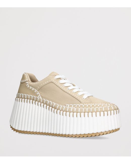 Chloé Natural Nama Runner Platform Sneakers