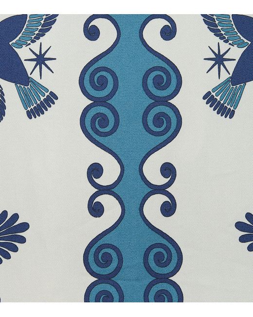LaDoubleJ Blue Stretch-cotton Patterned Gingerbread Dress