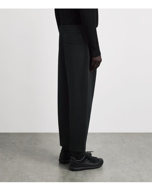Moncler Black Cotton Logo Sweatpants for men