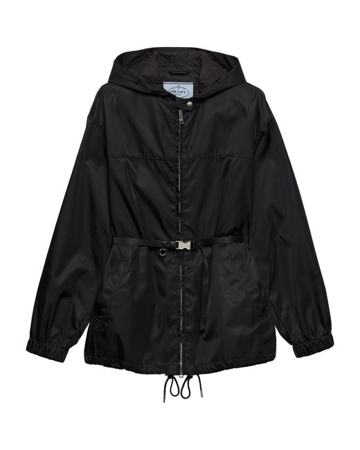 Prada Black Re-Nylon Hooded Jacket