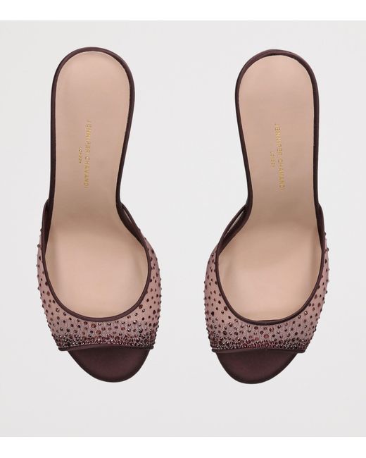 JENNIFER CHAMANDI Pink Lace Guido Mules 85