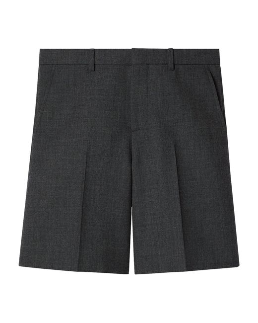 Gucci Black Wool Grisaille Shorts