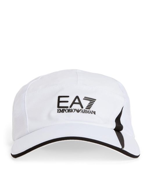 EA7 Logo Tennis Cap in White for Men | Lyst UK