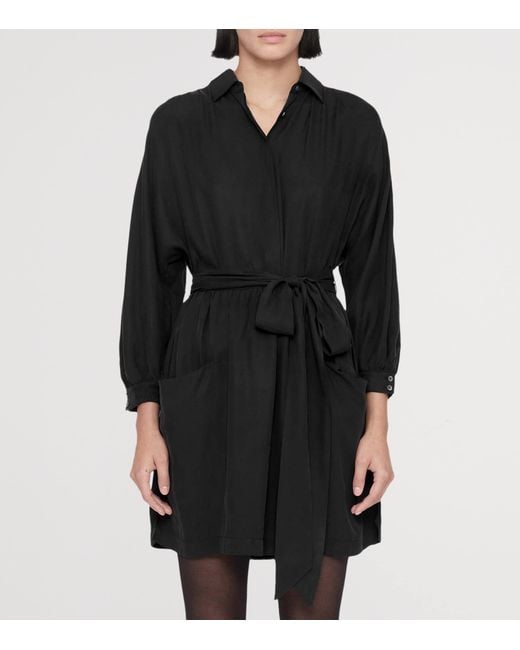 AllSaints Black Noora Shirt Dress