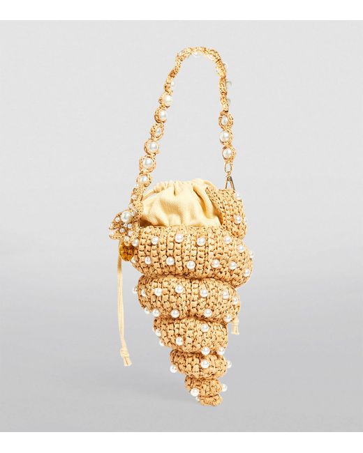 L'ALINGI Metallic Crystal-embellished Tulip Top-handle Bag
