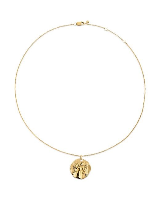 Monica Vinader Metallic Vermeil Zodiac Virgo Necklace