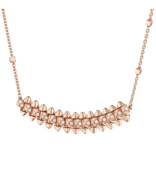 Cartier Pink Rose Gold And Diamond Clash De Necklace