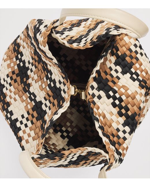 Harrods Metallic Neoprene Woven East-West Tote Bag
