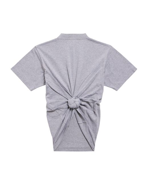 Balenciaga Gray Cotton Knot T-Shirt