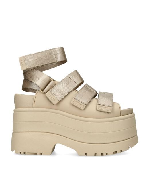 Ugg Natural Goldenrise Platform Sandals 115