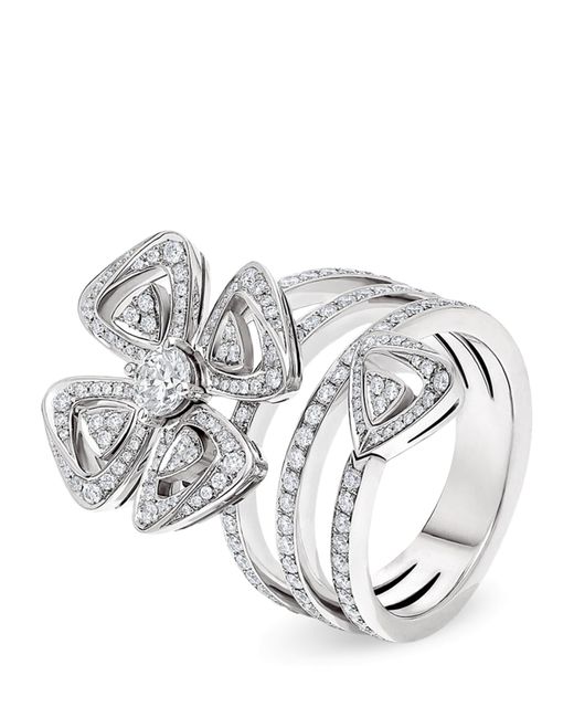 BVLGARI White And Diamond Fiorever Ring
