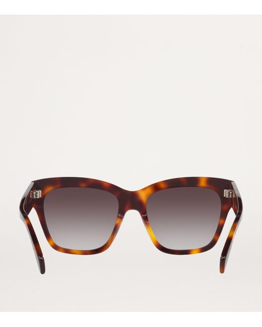 Céline Brown Tortoiseshell Triomphe Square Sunglasses