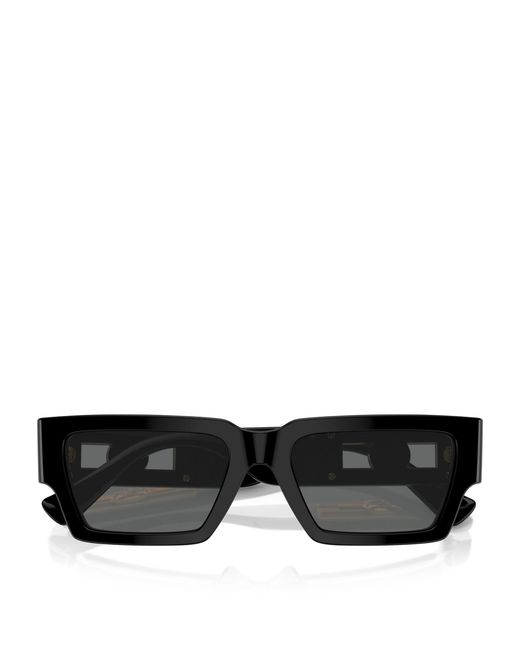 Versace Black Acetate Medusa-Detail Sunglasses