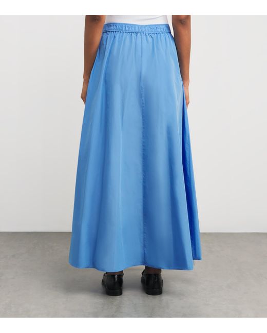 MAX&Co. Blue Taffeta Corollo Maxi Skirt