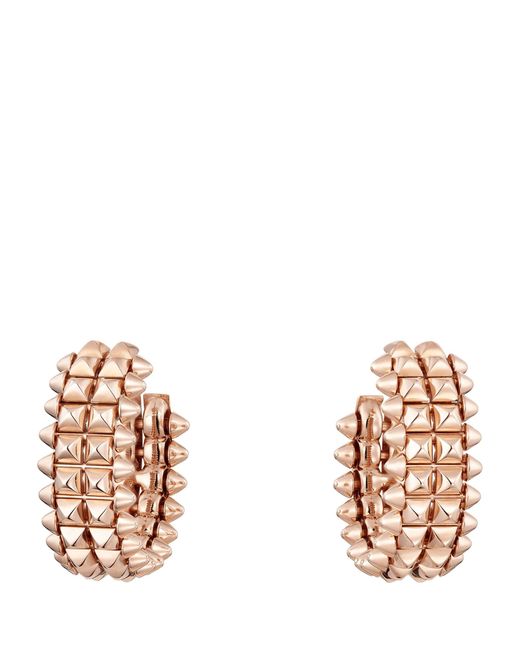 Cartier Metallic Rose Gold Clash De Hoop Earrings