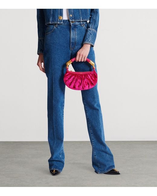 Balmain Pink Mini Ebene Top-Handle Bag