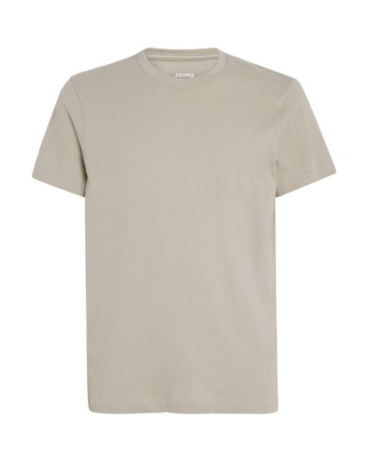 Skims White Cotton Classic T-Shirt for men