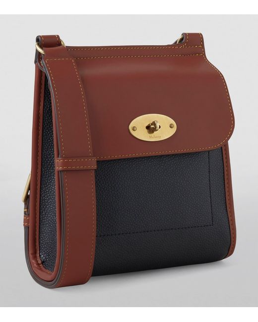 Mulberry Black Small Leather Antony Pouch for men