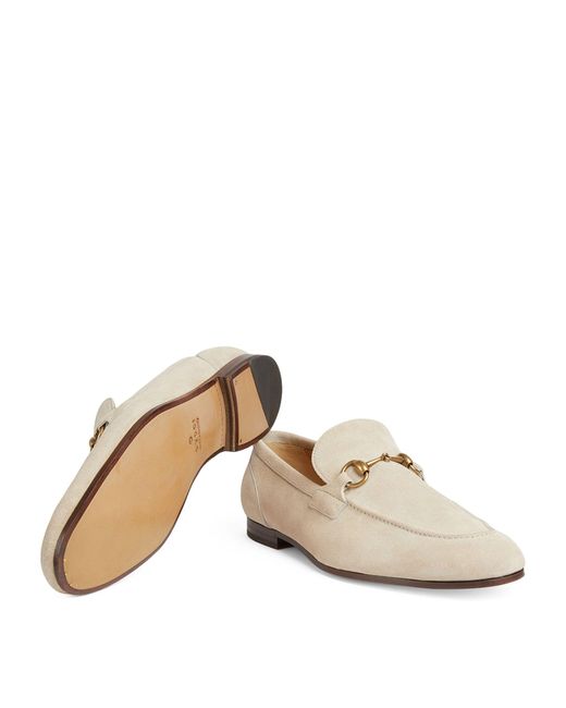 Gucci White Suede Jordaan Loafers for men