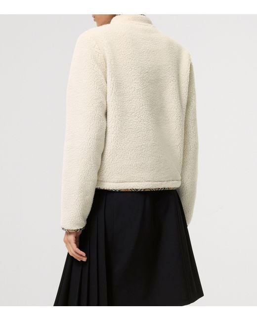 Burberry Natural Wool-Blend Fleece Jacket