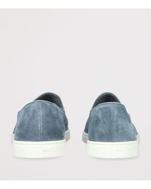 Church's Blue Suede Peebles Slip-On Sneakers for men