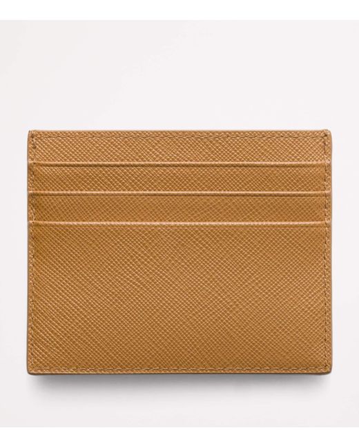 Prada Brown Saffiano Leather Card Holder
