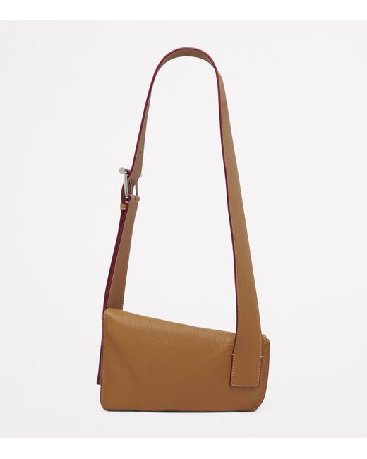 McQueen Brown Leather The T-Bar Sling Cross-Body Bag