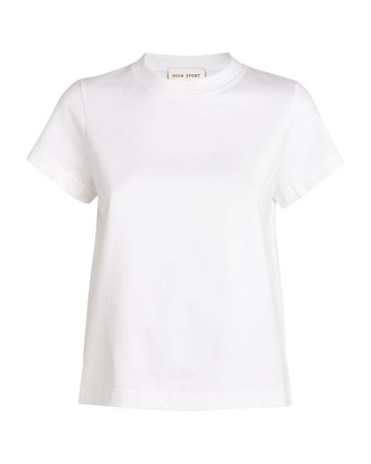 High Sport White Cotton-blend Raff T-shirt