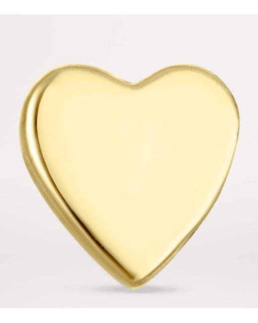 Maria Tash Metallic Heart Threaded Stud Earring