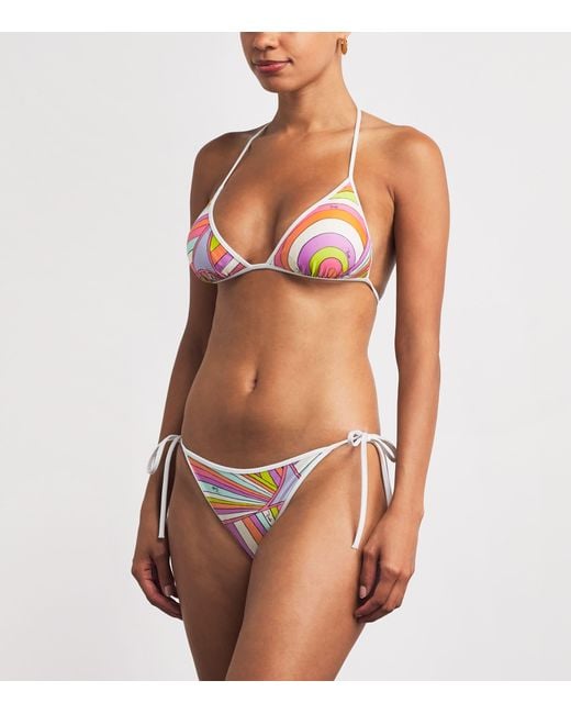 Emilio Pucci White Iride Bikini Bottoms