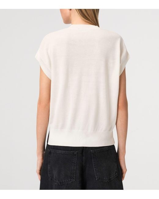 AllSaints White Printed Terra T-Shirt