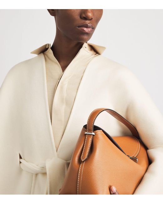 Colombo White Cashmere Belted Cape