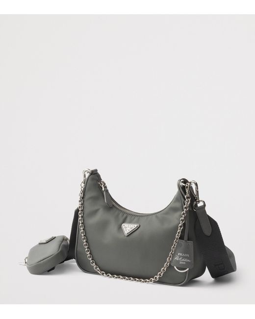 Prada Gray Re-Nylon Re-Edition 2005 Shoulder Bag