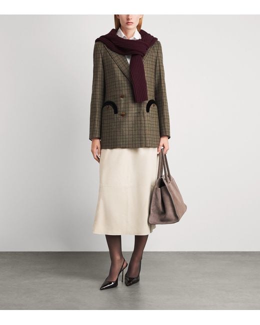 Blazé Milano Green Virgin Wool-Cashmere Check Everyday Blazer
