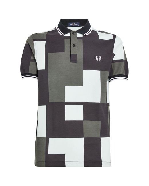 Fred Perry Multicolor Cotton Pixel Polo Shirt for men