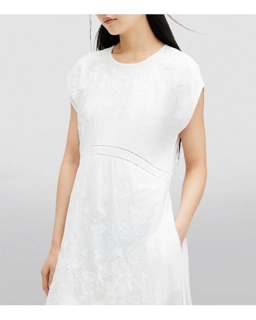 AllSaints White Embroidered Gianna Dress