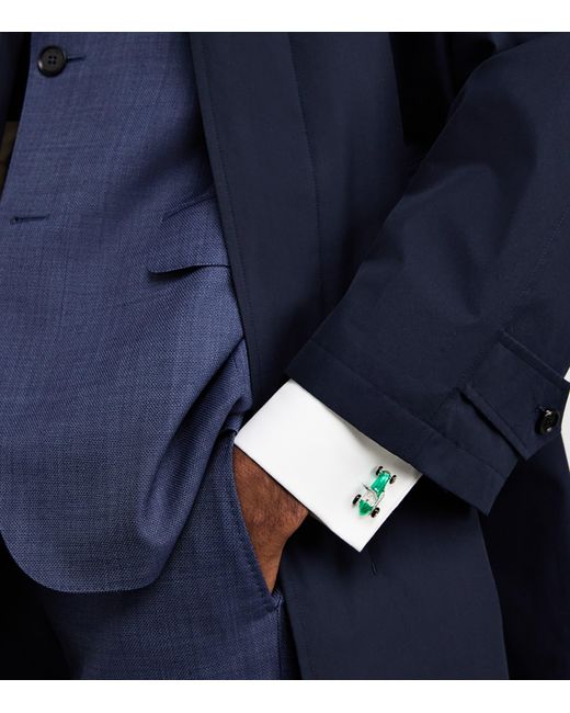 Deakin & Francis Green Sterling Racing Car Cufflinks for men