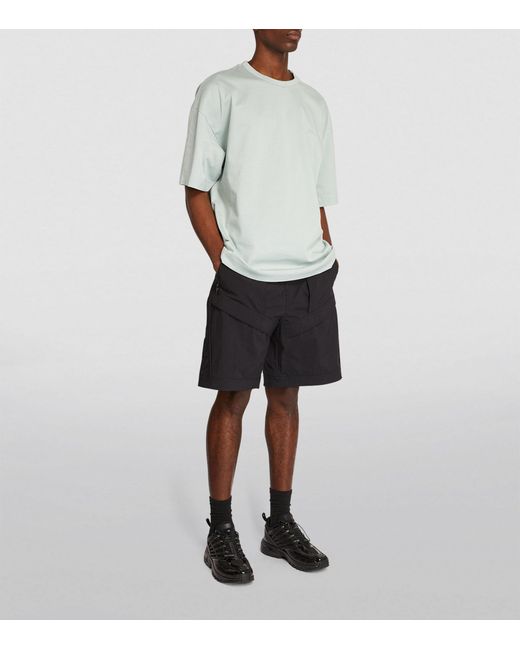 Juun.J Black High-waisted Shorts for men
