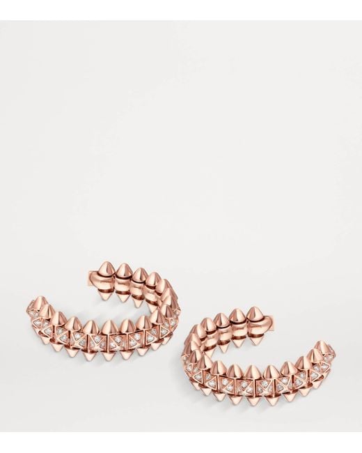 Cartier Metallic And Diamond Clash De Earrings